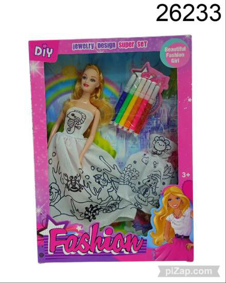Imagen de MUÑECA CON VESTIDO PARA PINTAR 4.26